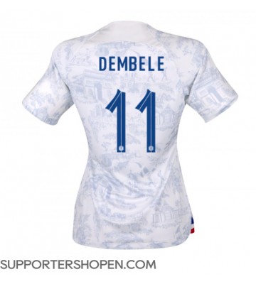 Frankrike Ousmane Dembele #11 Borta Matchtröja Dam VM 2022 Kortärmad